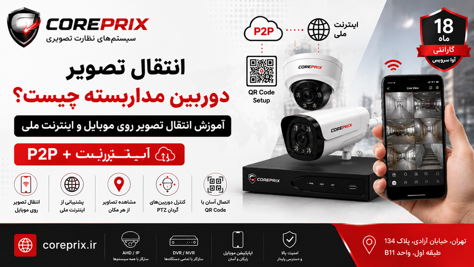 انتقال تصویر دوربین مداربسته چیست؟ آموزش انتقال تصویر روی موبایل و اینترنت ملی